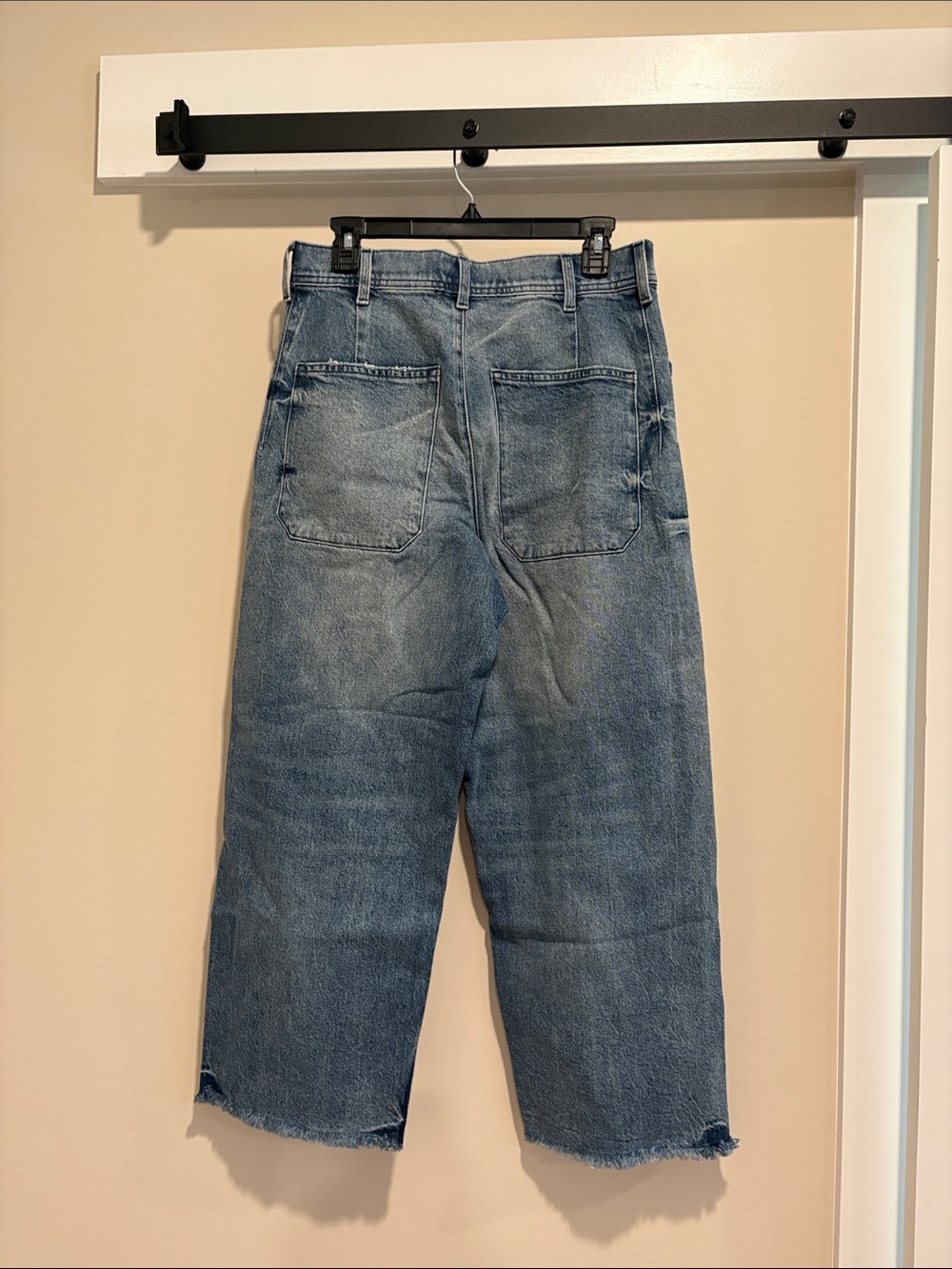 Lucky Wide Leg High Rise Barrell Denim Jeans - Faded Blue - Picture 5 of 8